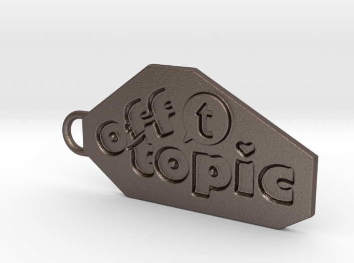 Off Topic key chain 3d printed