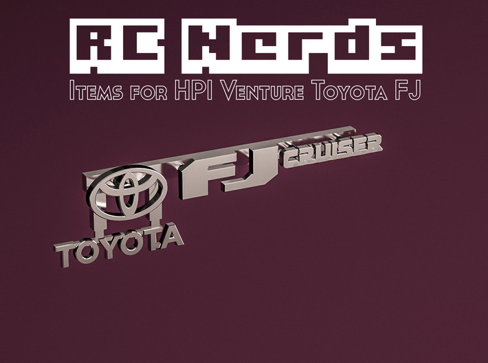 RCN105 Emblems HPI Venture Toyofa FJ Crussier 3d printed 