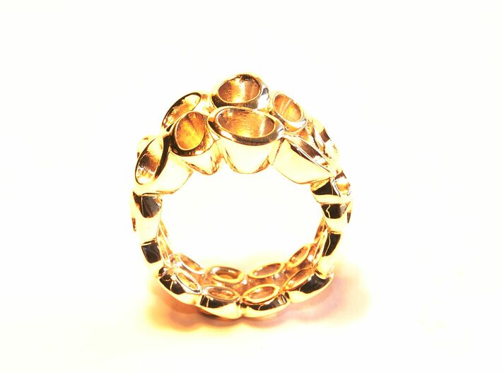 Neitiry Organic Ring (From $13) 3d printed Sea Ring Gold