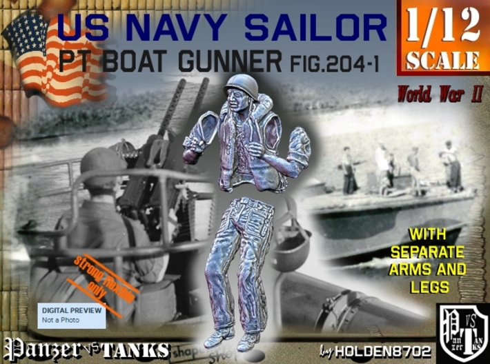 1/12 USN Lifevest Gunner Fig-204-1 3d printed