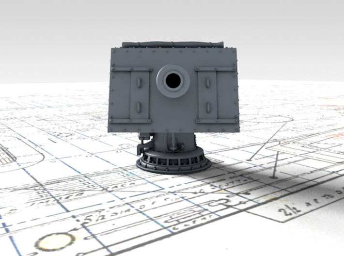 1/200 V&W Class 4"/45 MKV CPII Gun Sight Closed x4 3d printed 3d render showing product detail