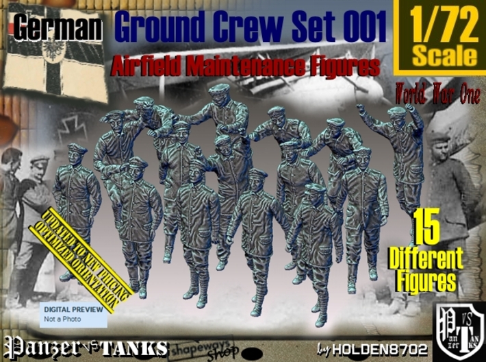 1/72 German Ground Crew Set001 3d printed