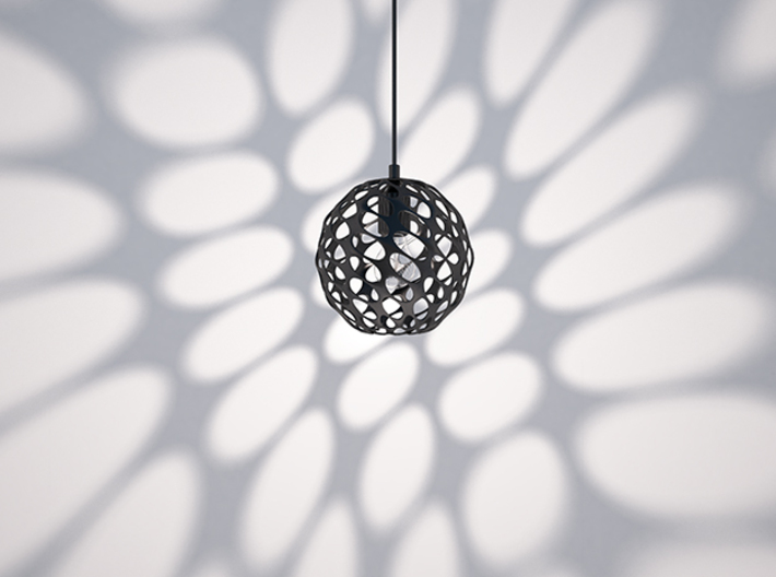 Hedron Series: Pendant Light 3d printed Hedron Pendant: As shown in black