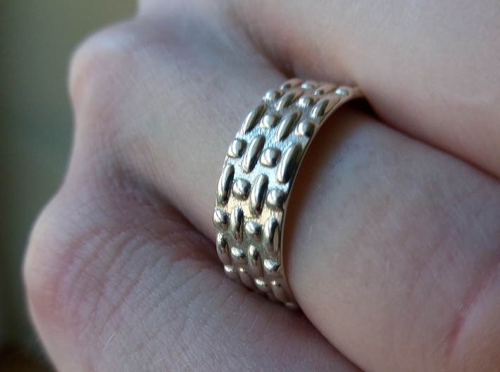 Abstract Weave Pattern Ring 3d printed 