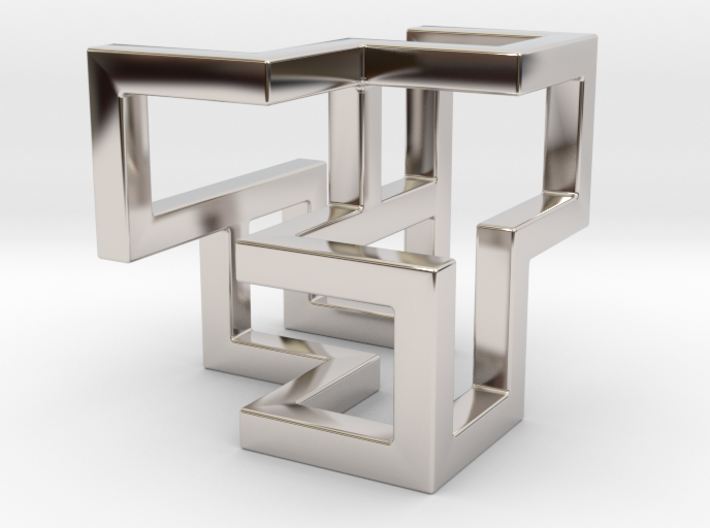 Cube Frame Pendant 3d printed 