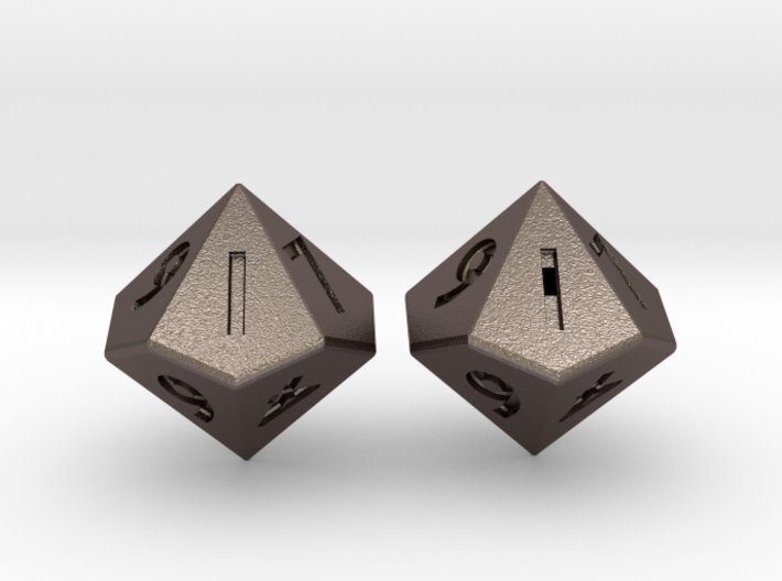 Weighted and Standard D10 Dice Set 3d printed