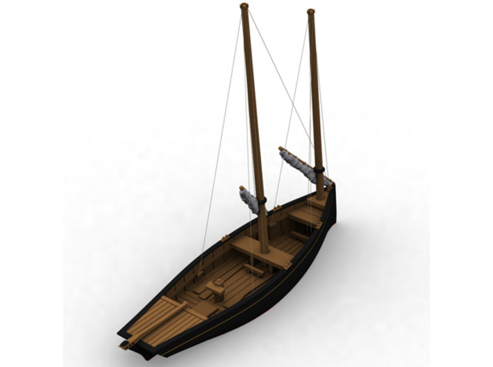 Nbat50 - Old fishing boat 3d printed 