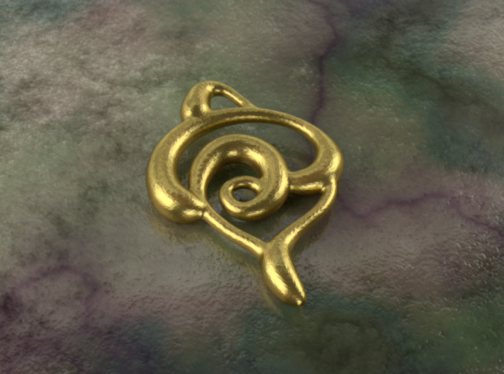 Snakes 3d printed brass material