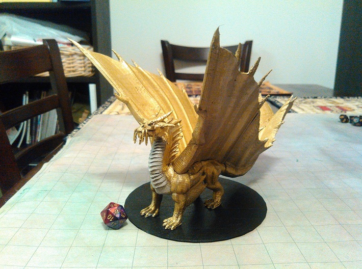 Ancient Gold Dragon 3d printed 