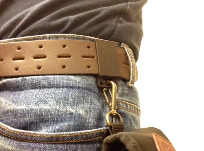 Sliding belt loop with accessory loop 3d printed
