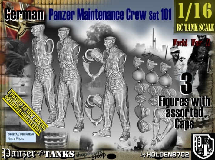 1/16 German Panzer Maintenance Set001 3d printed