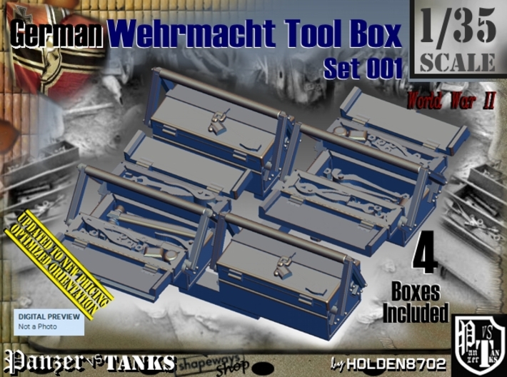 1/35 German WWII Tool Box Set001 3d printed