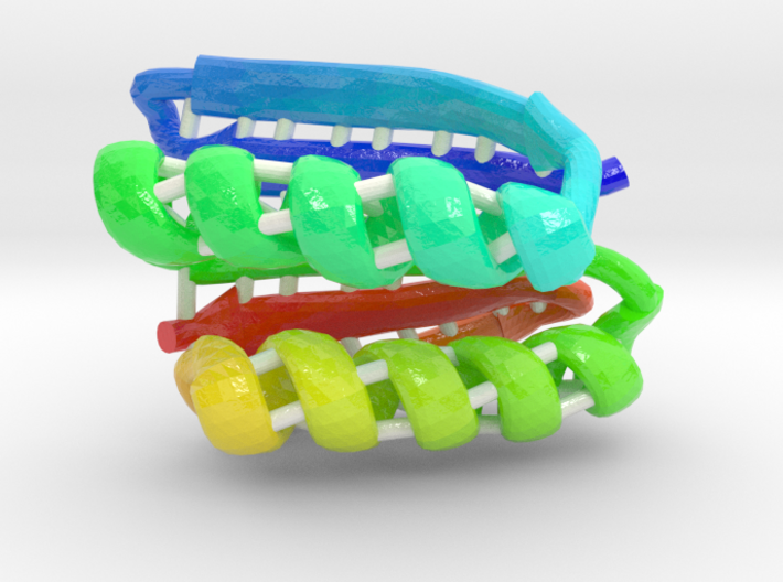 Computationally Designed Top7 Protein 3d printed