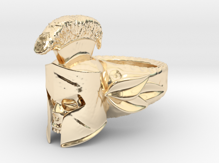 Spartan Helmet Ring 3d printed