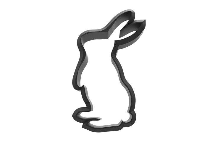 Bunny Shape Cookie Cutter Stamp 2 3d printed 