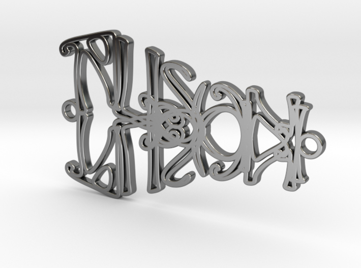 Personalised Mirrored Name Necklace (004) 3d printed Personalised Mirrored Name Necklace (004)