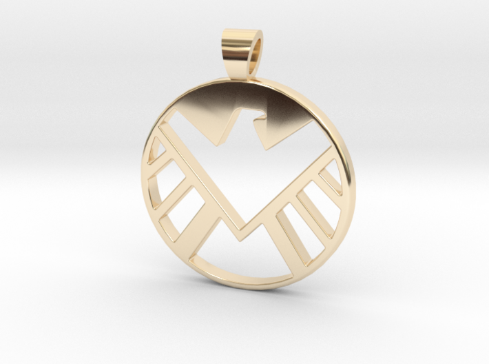 Marvel's shield [pendant] 3d printed