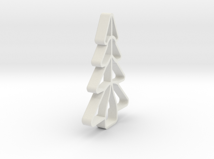 Christmas Tree Shape Cookie Cutter Stamp 1 3d printed