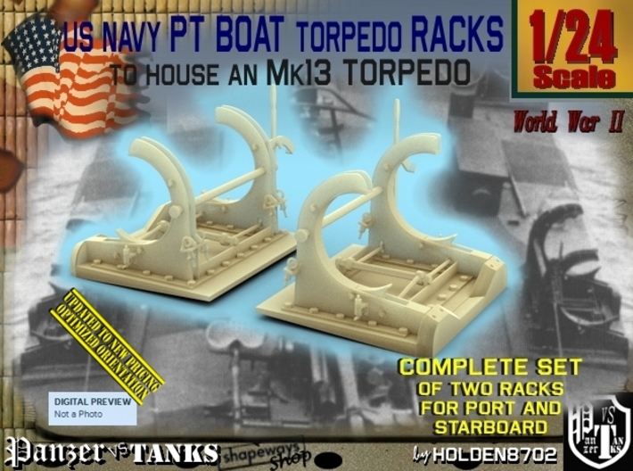 1/24 PT Torpedo Rack TypA 3d printed
