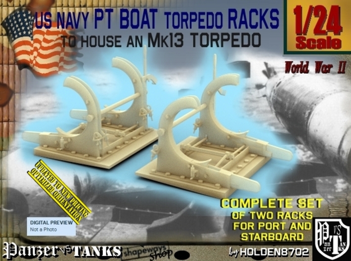 1/24 PT Torpedo Rack TypF 3d printed