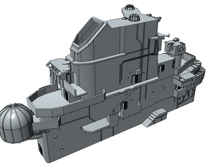 1/144 USS Hornet CVS-12 Island, 1967-1969 3d printed 