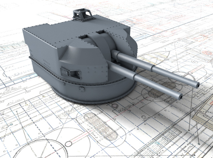 1/128 Battle Class 4.5&quot;/45 QF MKIV RP10 Gun x1 3d printed 1/128 Battle Class 4.5&quot;/45 QF MKIV RP10 Gun x1