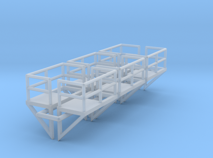 N Scale Cage Ladder Platform L+R 6pc 3d printed