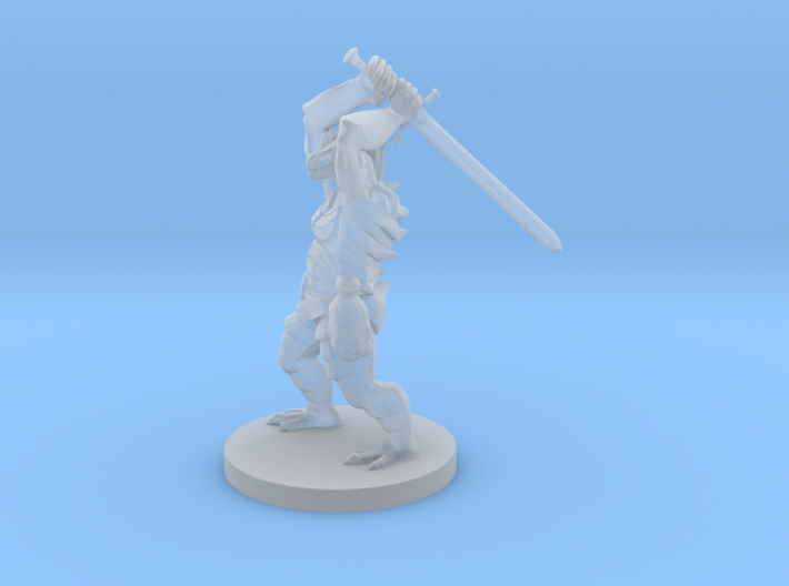 Dragonborn Barbarian with Sword 3d printed