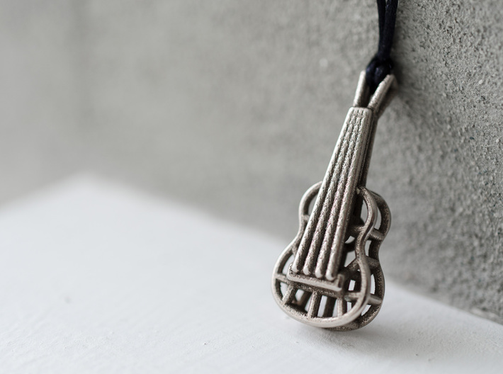 Guitar steel pendant 3d printed