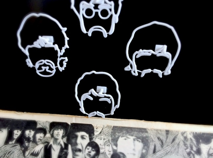 The Beatles: Wire Wall Art (Small) 3d printed 