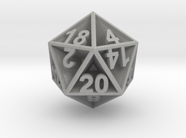 D20 - Plunged Sides 3d printed