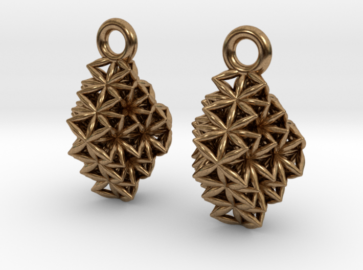 Time Crystal Earrings 3d printed