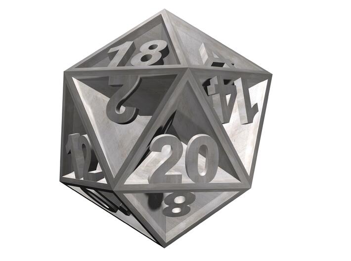 D20 - Plunged Sides 3d printed 
