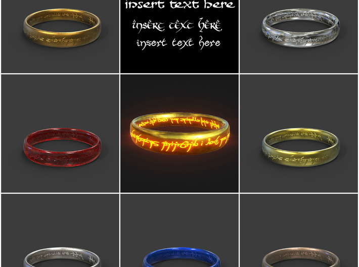 Elvish Ring 3d printed 