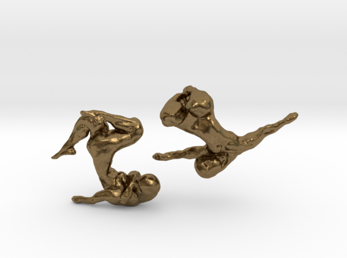 Sculptural Nudes Cufflinks 3d printed