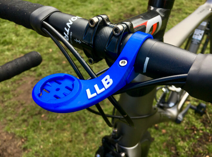 Garmin Out Front Chamfered Handlebar Mount 3d printed Leisure Lakes Bikes custom mount.