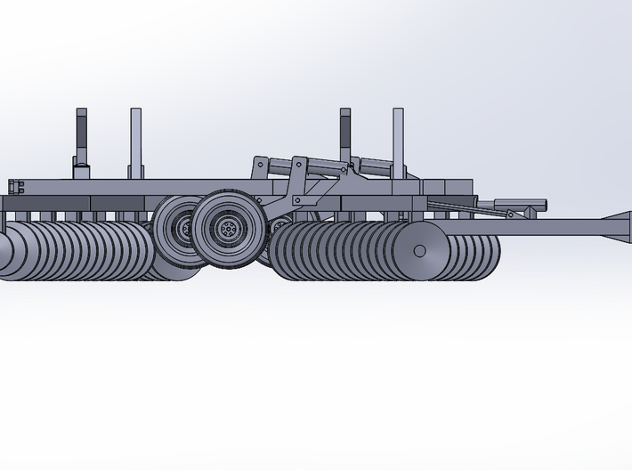 32’ HD Double-Offset Folding Disc Harrow - Transpo 3d printed 