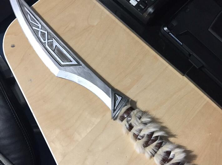 Skyrim Nordic Carved Dagger  3d printed early prototype (painted and fured up)