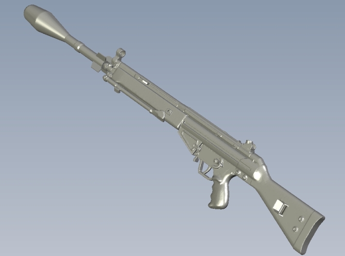 1/10 scale H&K G-3A3 rifles & DM-22A1 grenades x 5 3d printed 