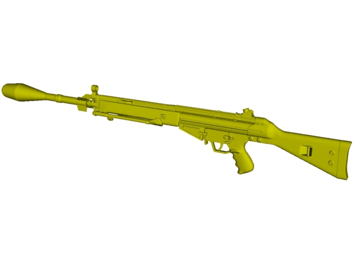 1/10 scale H&amp;K G-3A3 rifle &amp; DM-22A1 grenade x 1 3d printed