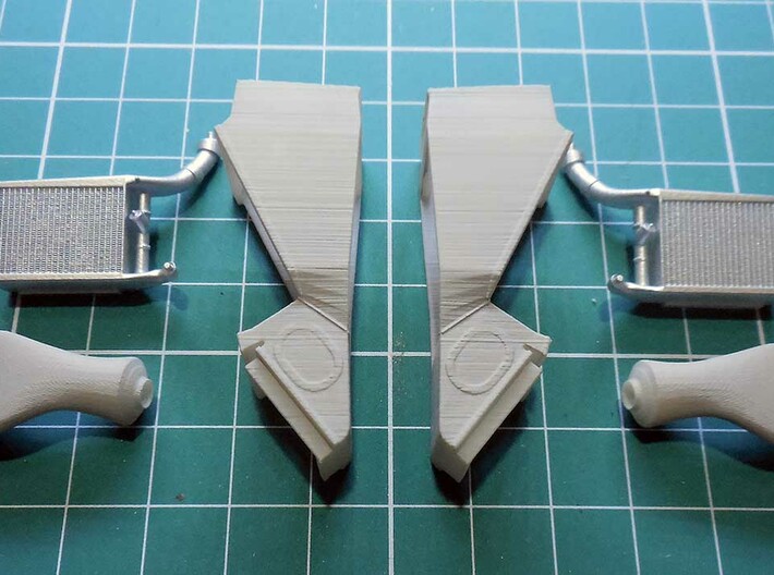 late version air ducts for the McLaren MP4/4 1/20  3d printed 