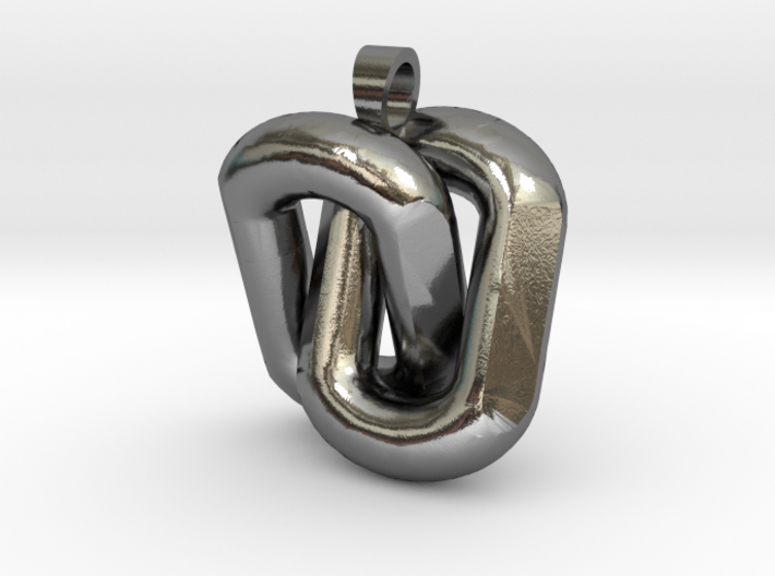 Two interlaced links [pendant] 3d printed