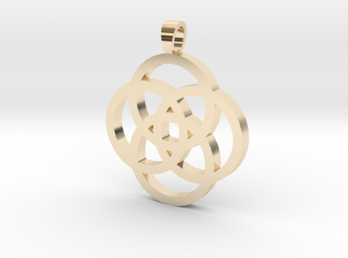 Rosette [pendant] 3d printed