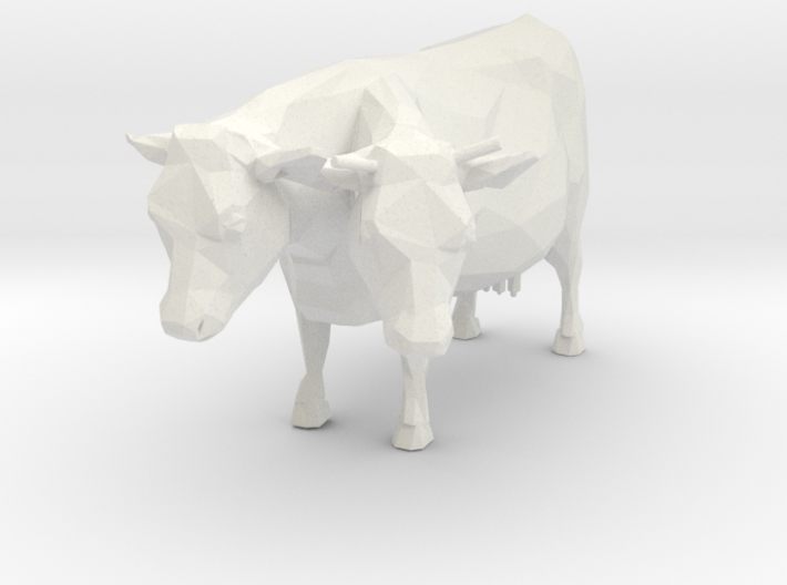 2-head Cow 3d printed