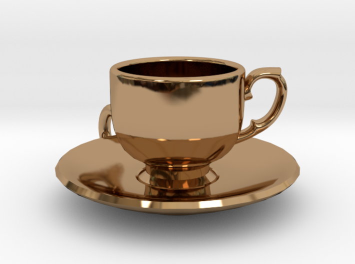 Tea Cup Pendant 3d printed
