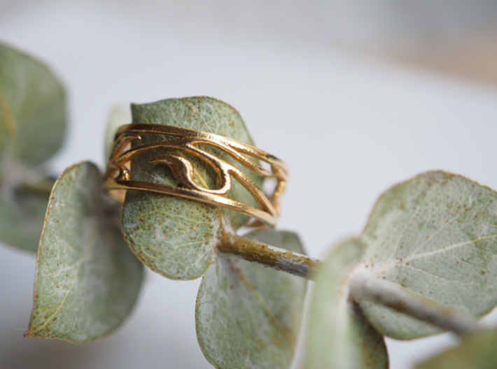 Delicate Ivy Ring 3d printed 