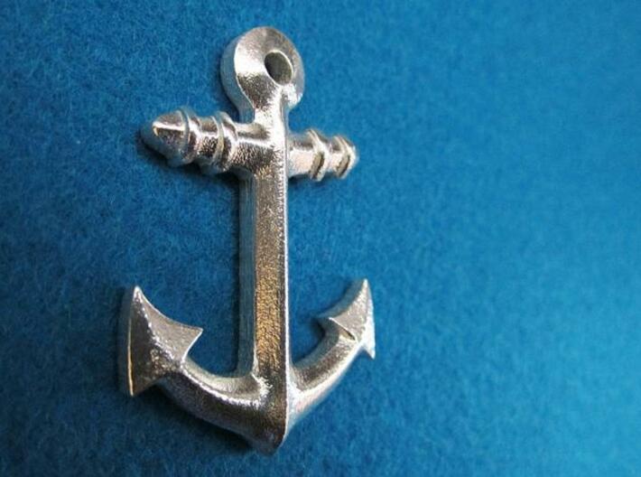 Anchor Classic 3d printed front picture: printed in silver