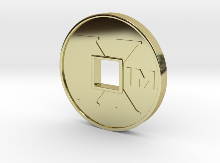 XIM Coin 3d printed XIM coin 18k gold