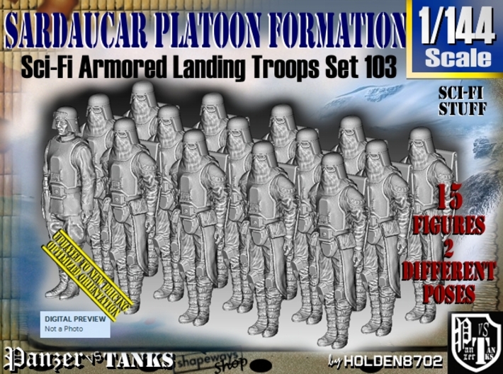 1/144 Sci-Fi Sardaucar Platoon Set 103 3d printed