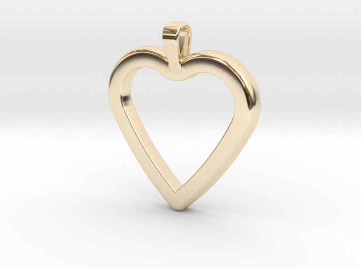 Classic Heart Pendant 3d printed